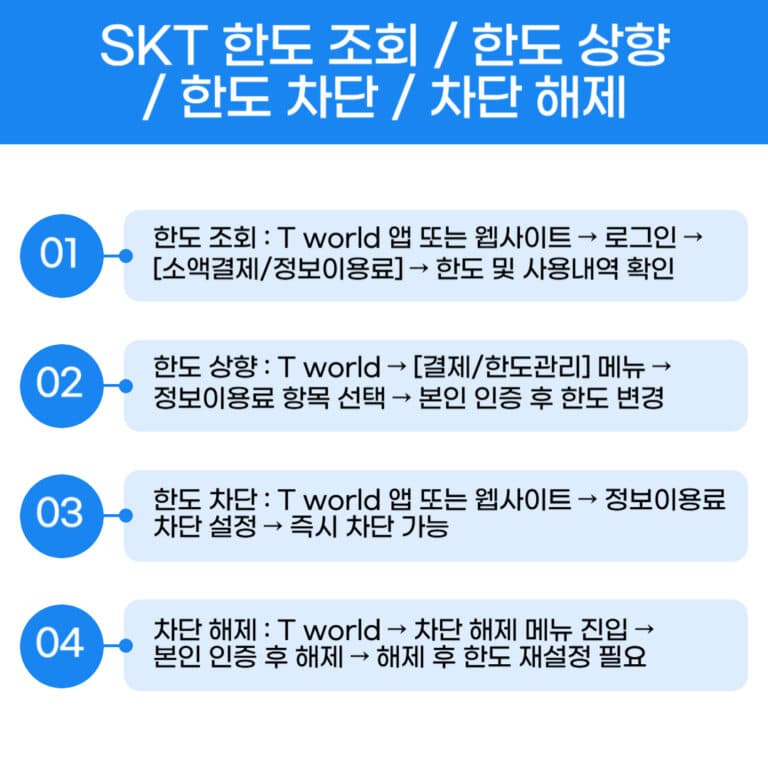 SKT 정보이용료 현금화 이용방법