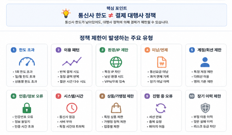 소액결제 정책 주요 유형 분석