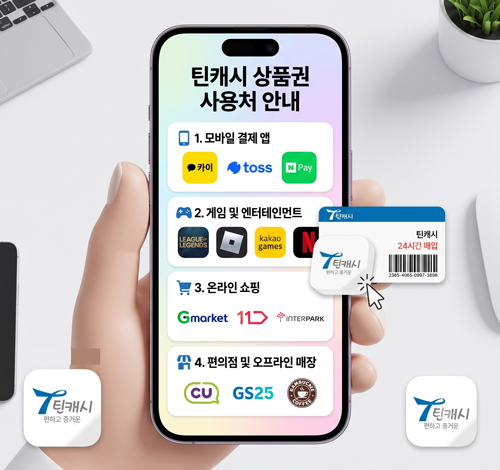 틴캐시-상품권-사용처